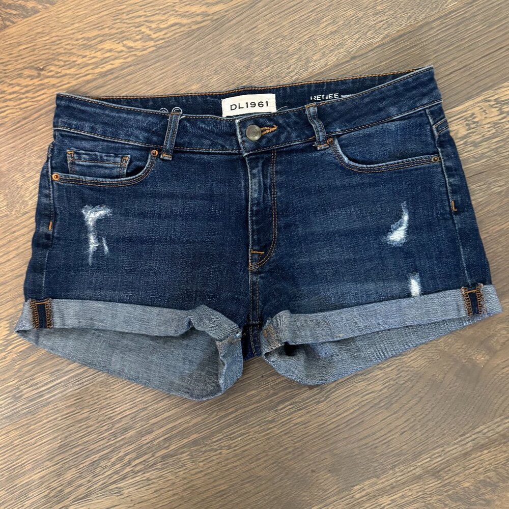 DL1961 Cuffed Denim Renee Shorts - Size 26